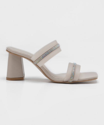 Sapphire - Embellished Block Heels
