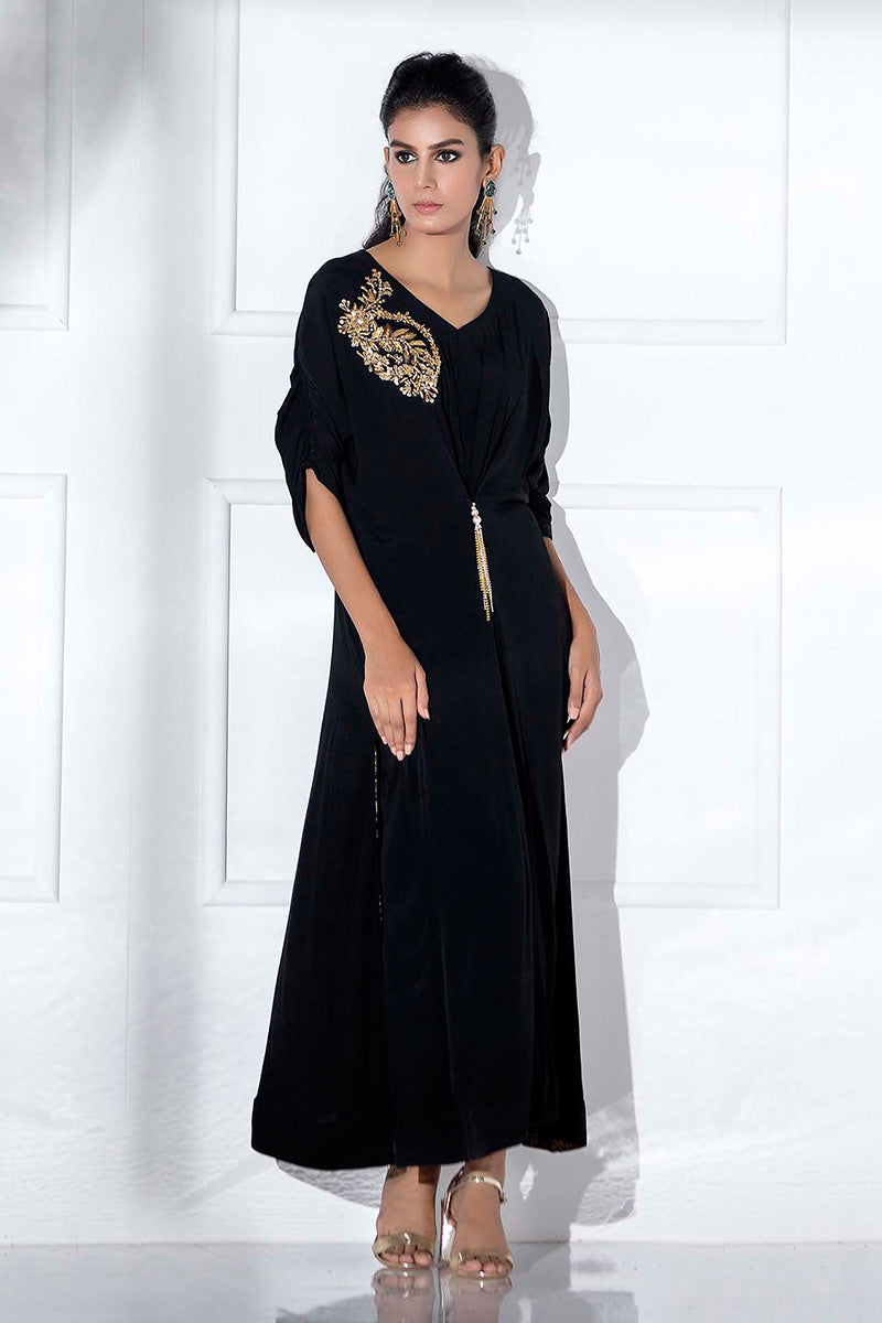 Fatima Khan - Jade Black Kaftan