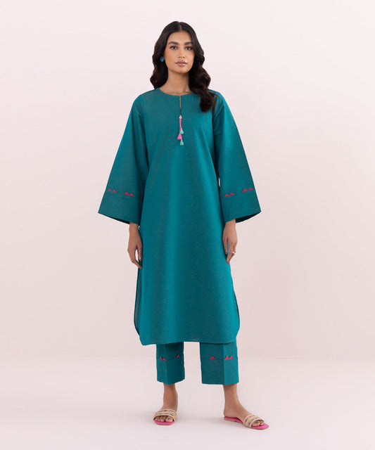 Sapphire - 2 Piece - Solid Cotton Suit