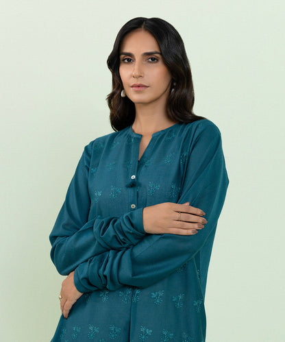 Sapphire - Embroidered Recycled Cotton Shirt