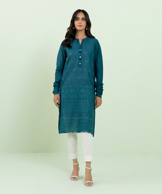 Sapphire - Embroidered Recycled Cotton Shirt