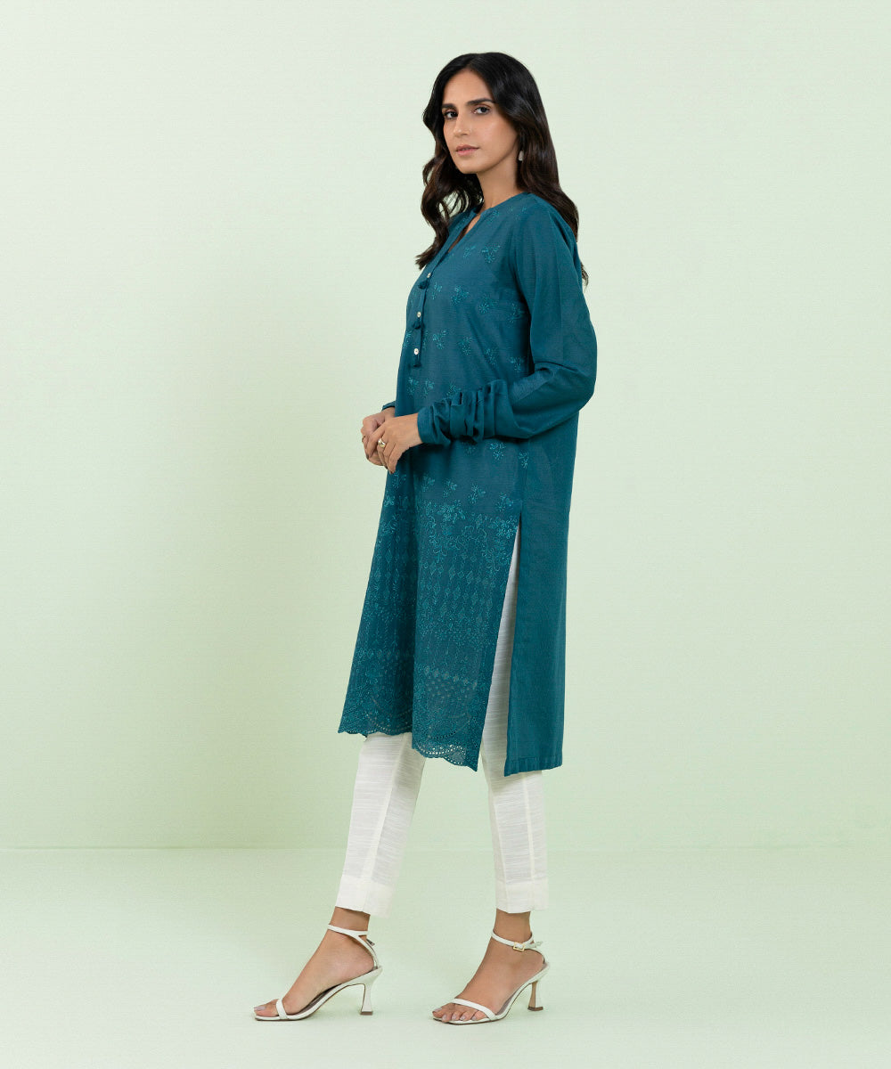 Sapphire - Embroidered Recycled Cotton Shirt