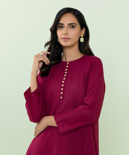 Sapphire - Solid Khaddar Shirt