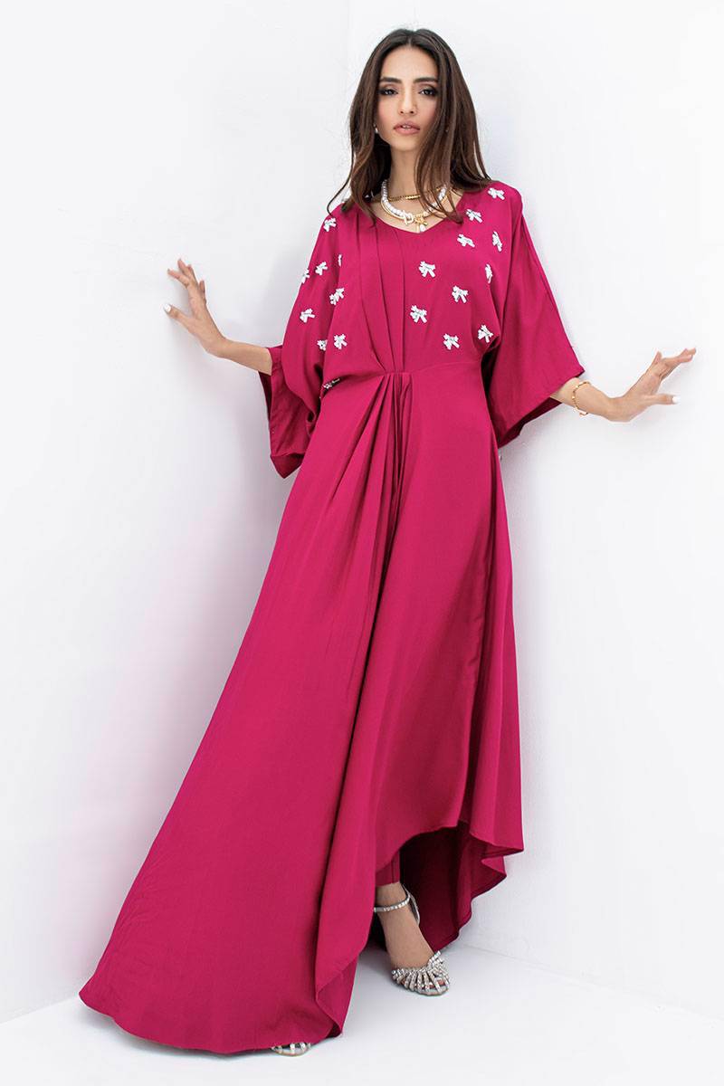 Fatima Khan - Claret kaftan