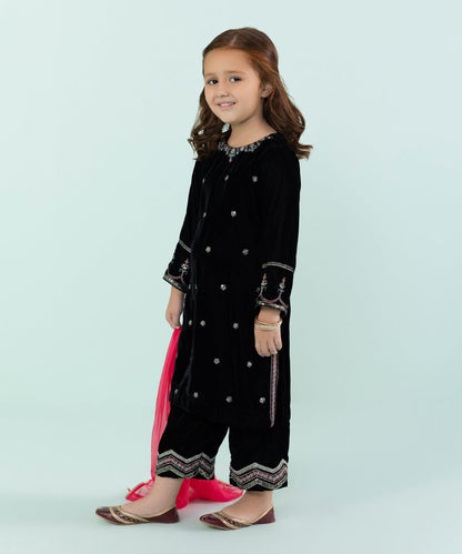 Sapphire - 3 Piece - Embroidered Velvet Suit