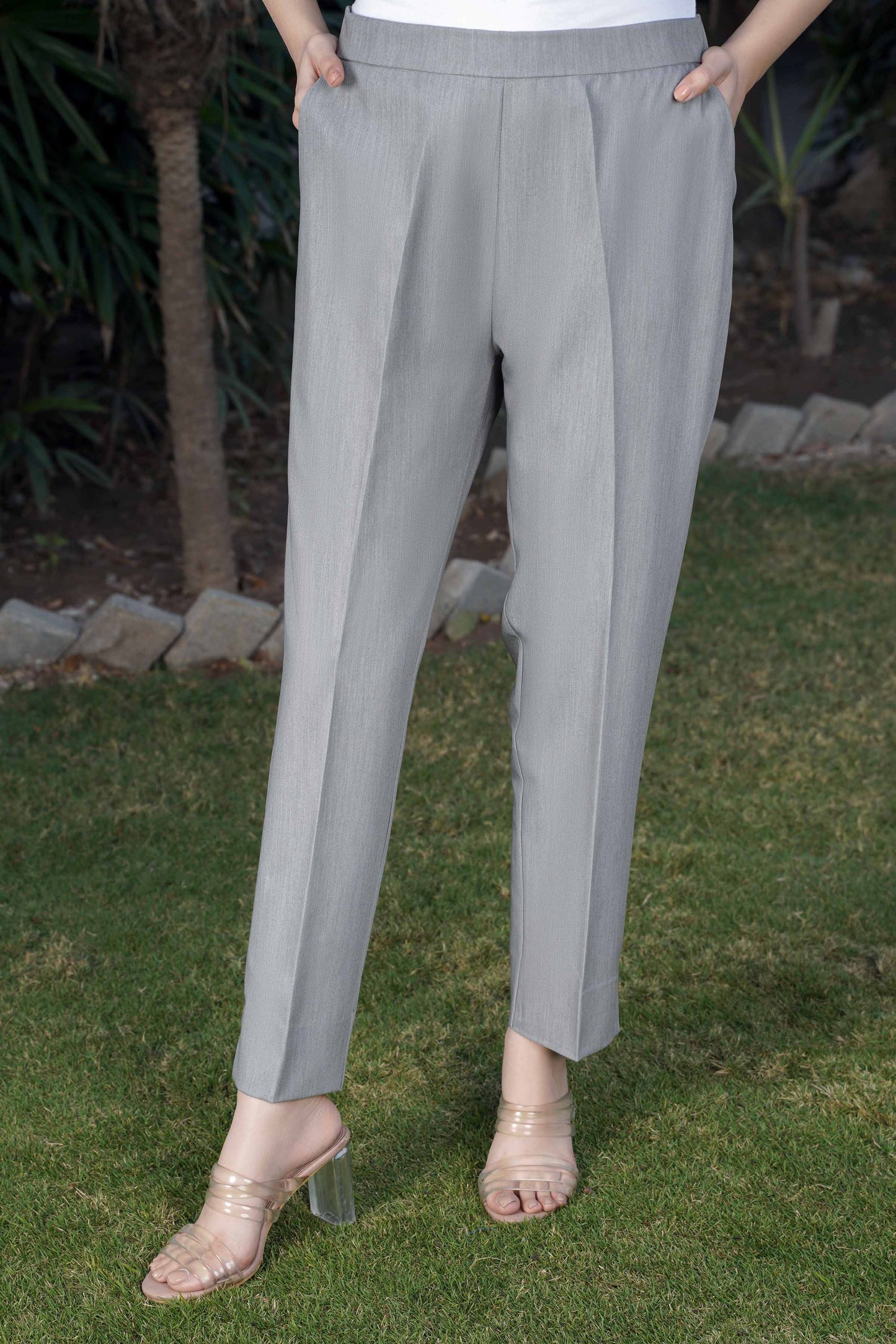 Nishat Linen - Grey Dyed Pants