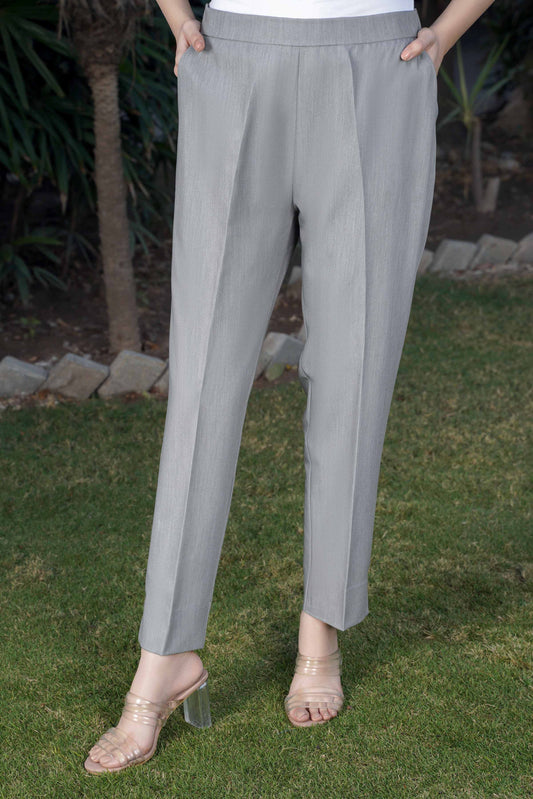 Nishat Linen - Grey Dyed Pants