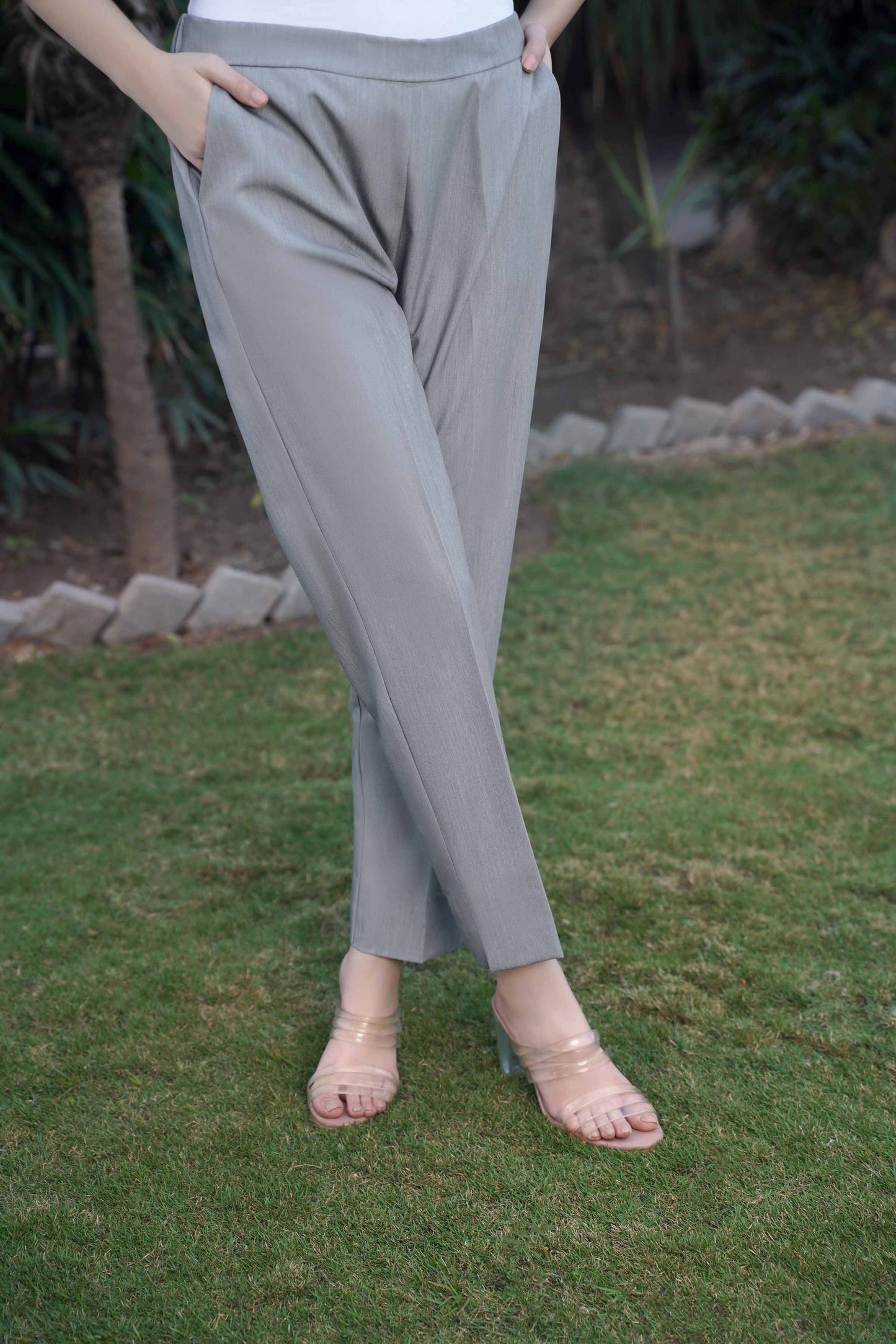 Nishat Linen - Grey Dyed Pants