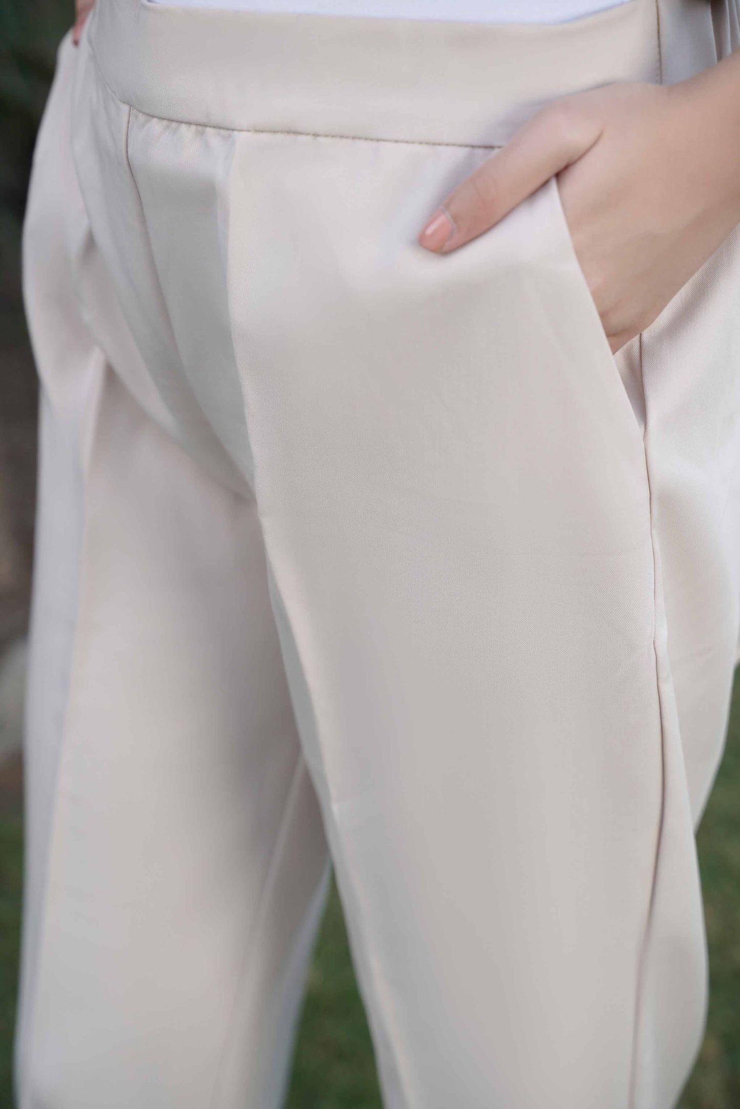 Nishat Linen - Dyed Pants-Off White
