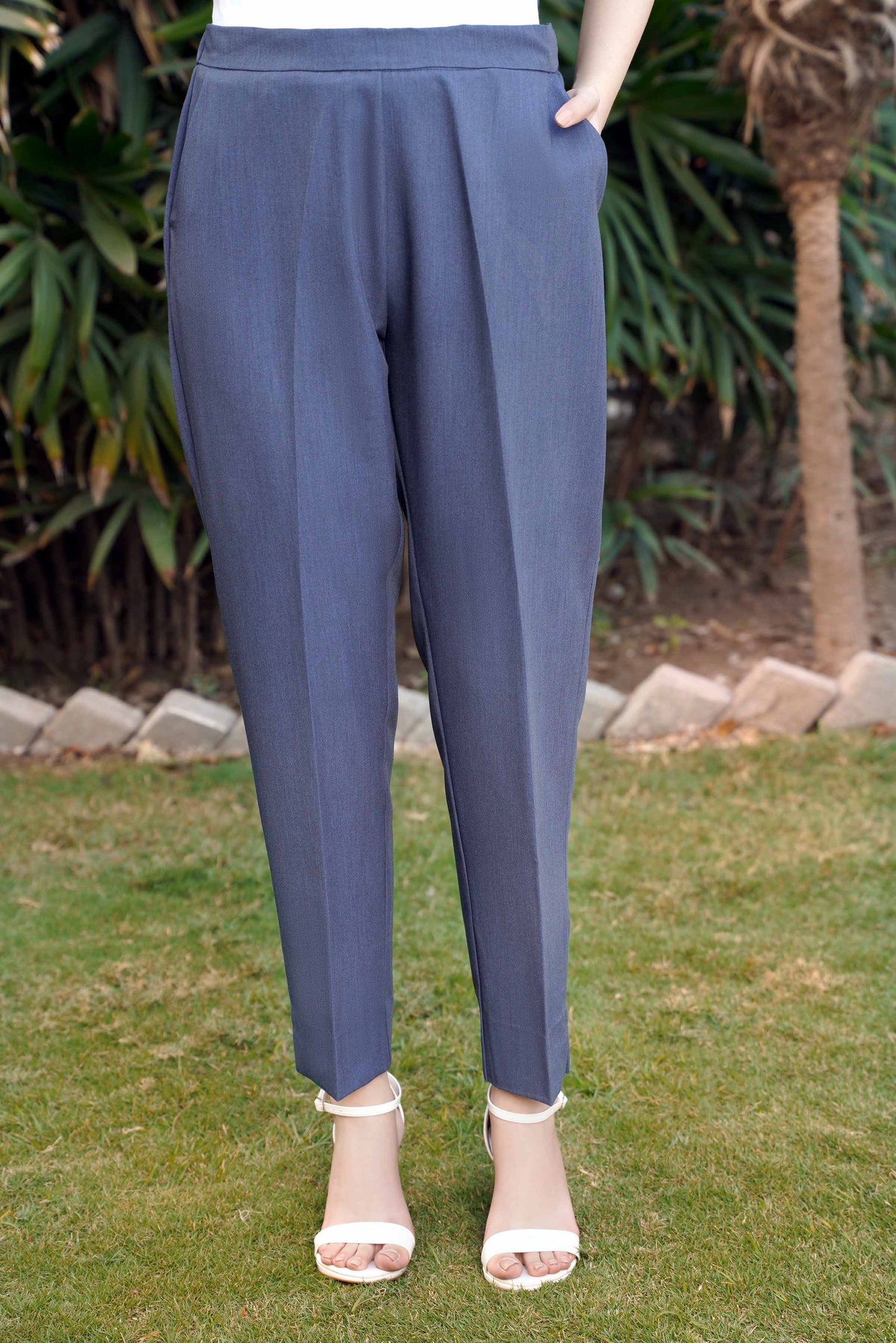 Nishat Linen - Dyed Pants-Blue