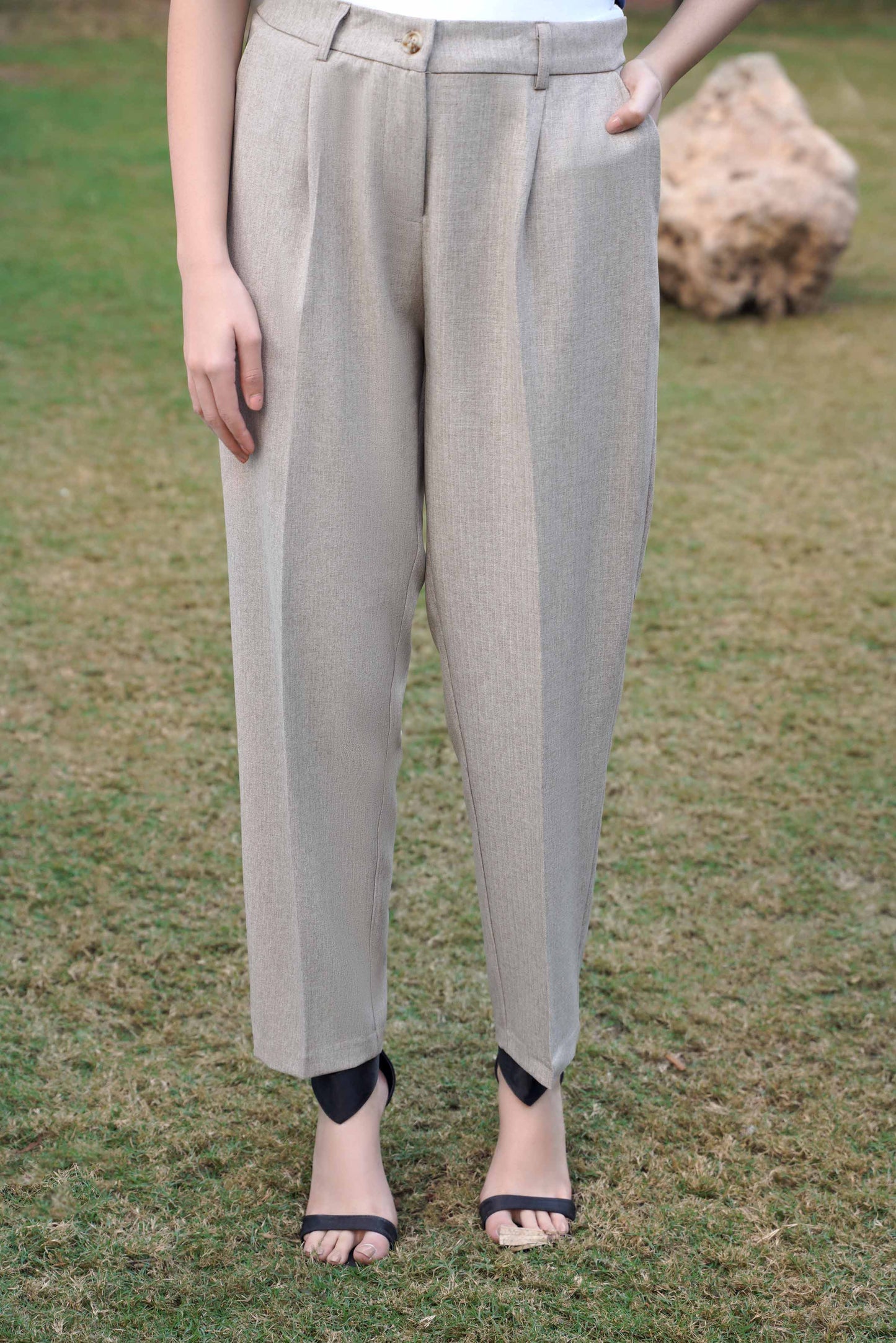 Nishat Linen - Dyed Pants-Grey