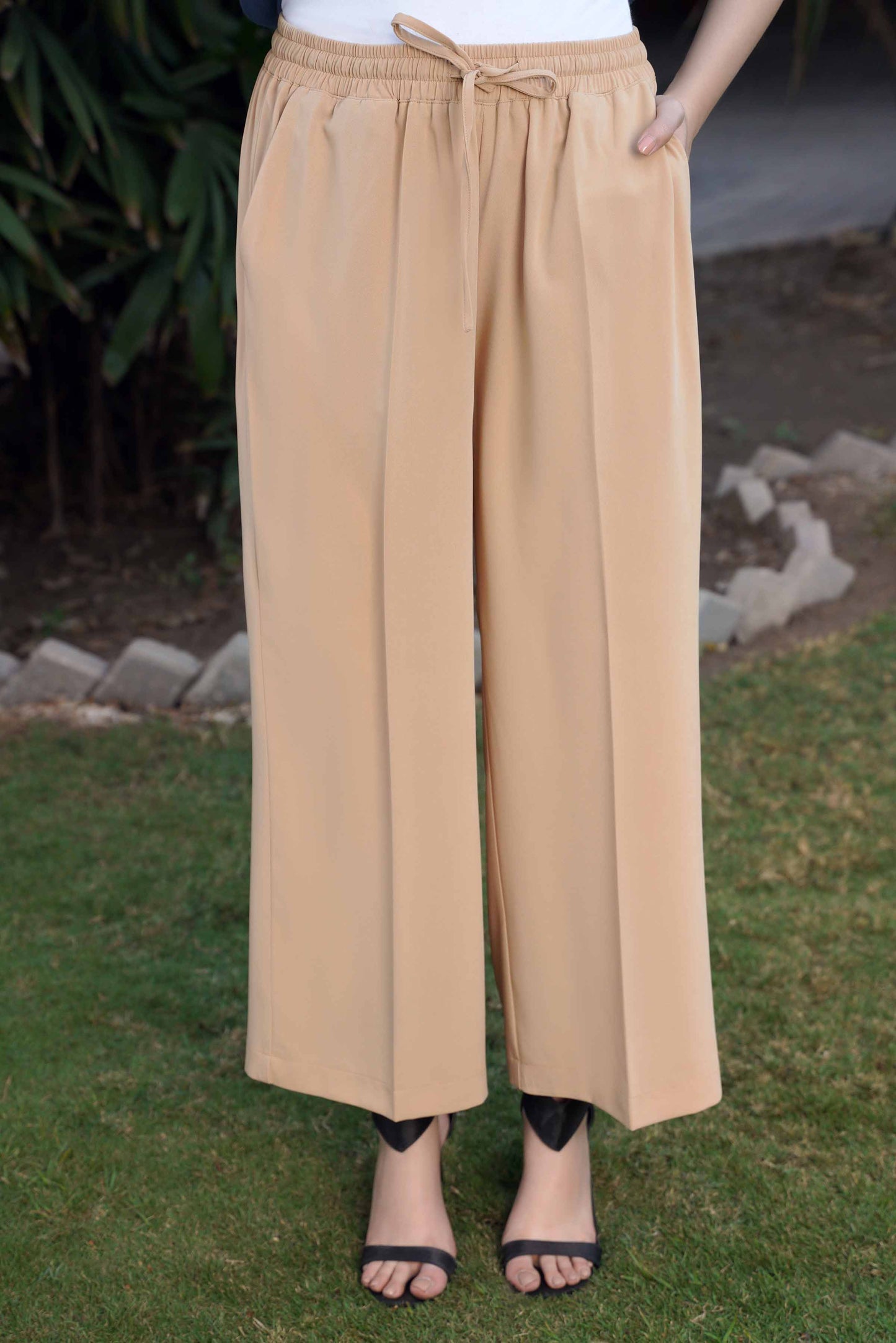 Nishat Linen - Dyed Pants-Beige