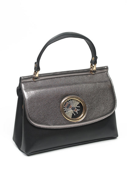 Nishat Linen - Black Shoulder Bag-428912103-W22