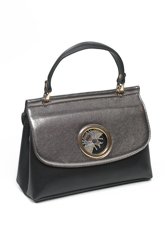 Nishat Linen - Black Shoulder Bag-428912103-W22