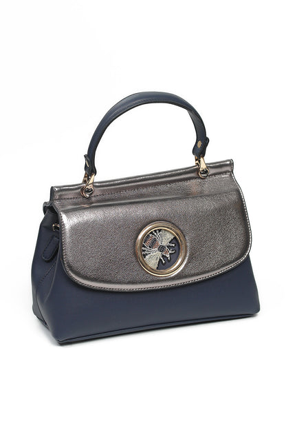 Nishat Linen - Navy Shoulder Bag-428912121-W22
