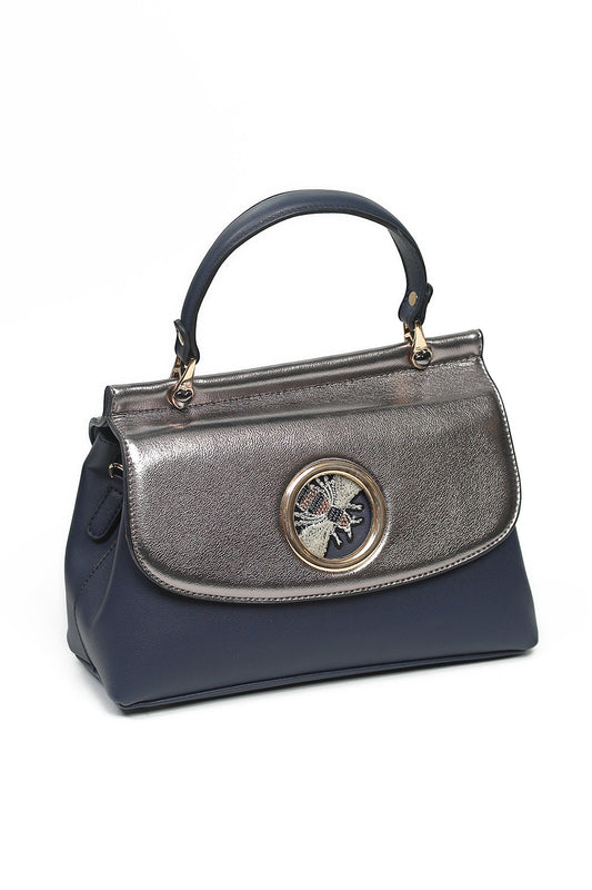 Nishat Linen - Navy Shoulder Bag-428912121-W22