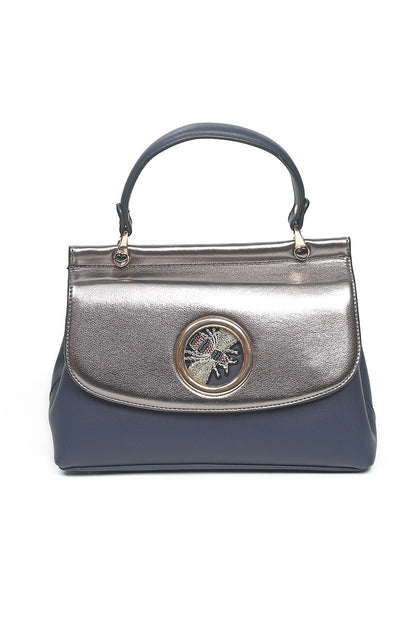 Nishat Linen - Navy Shoulder Bag-428912121-W22