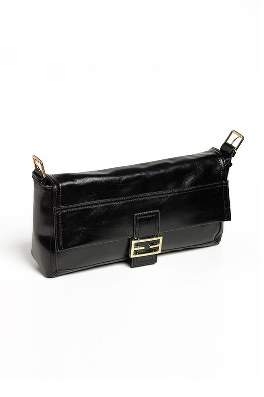 Nishat Linen - Black Shoulder Bag-428972103-S22