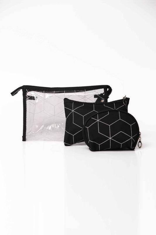 Nishat Linen - Black Vanity Bag-429182103