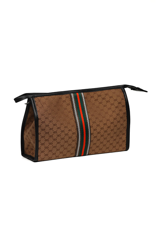Nishat Linen - Coffee Vanity Bag-429322117-S22