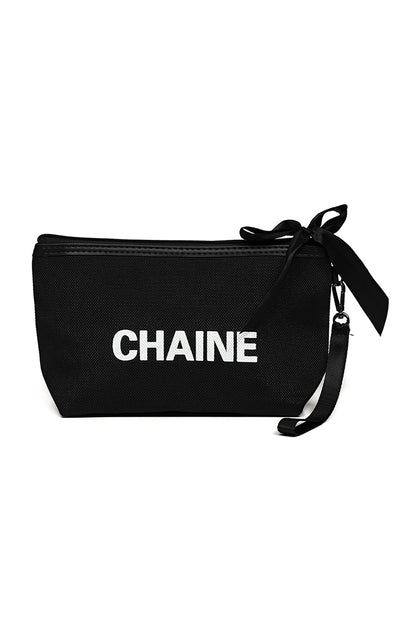 Nishat Linen - Black Vanity Bag-429402103-S22