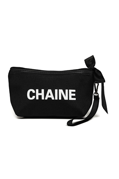 Nishat Linen - Black Vanity Bag-429412103-S22