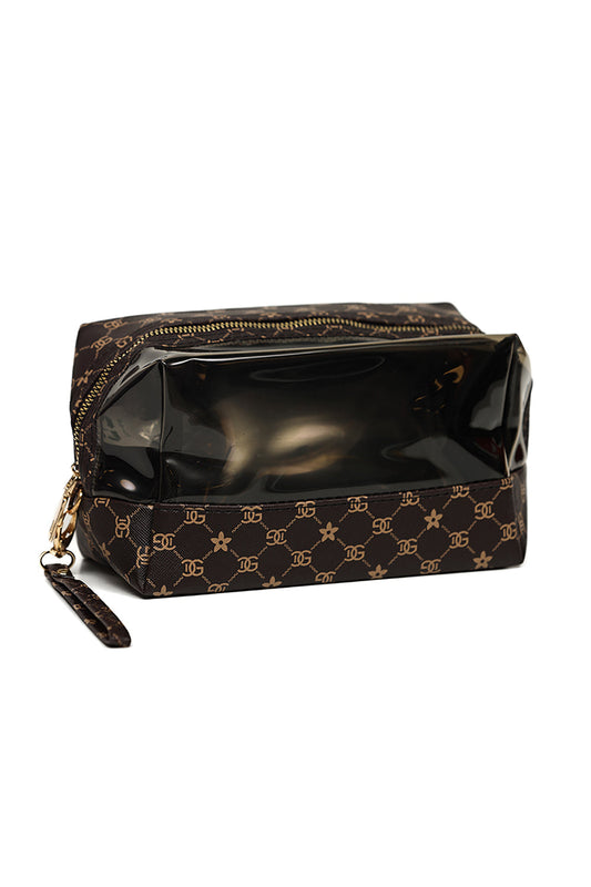 Nishat Linen - Coffee Vanity Bag-429432117-S22