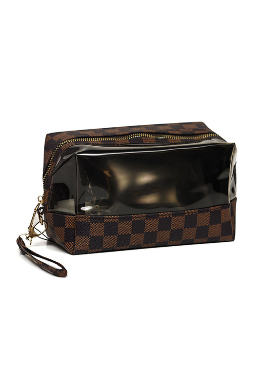 Nishat Linen - Brown Vanity Bag-429442113-S22
