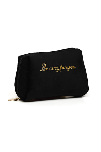 Nishat Linen - Black Vanity Bag-429582103-S22