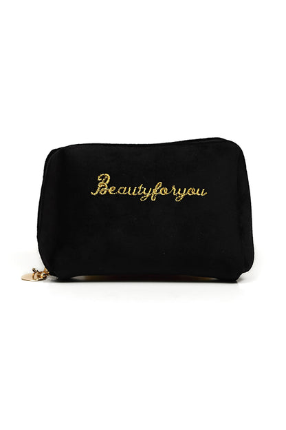 Nishat Linen - Black Vanity Bag-429582103-S22
