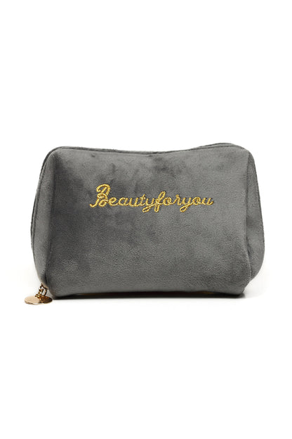 Nishat Linen - Grey Vanity Bag-429582111-S22