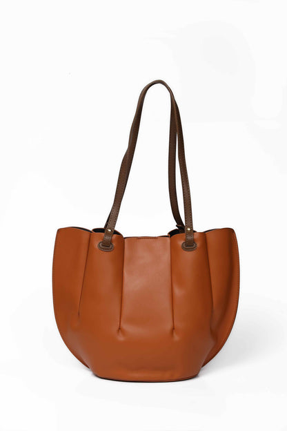Nishat Linen - Yellowish Brown Hand Bag-430132102