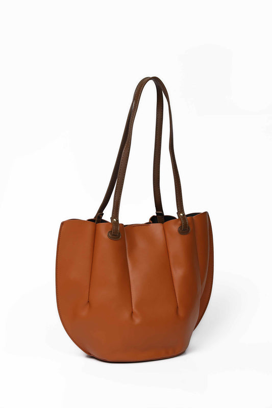 Nishat Linen - Yellowish Brown Hand Bag-430132102