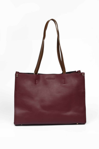Nishat Linen - Wine Red Hand Bag-430152122