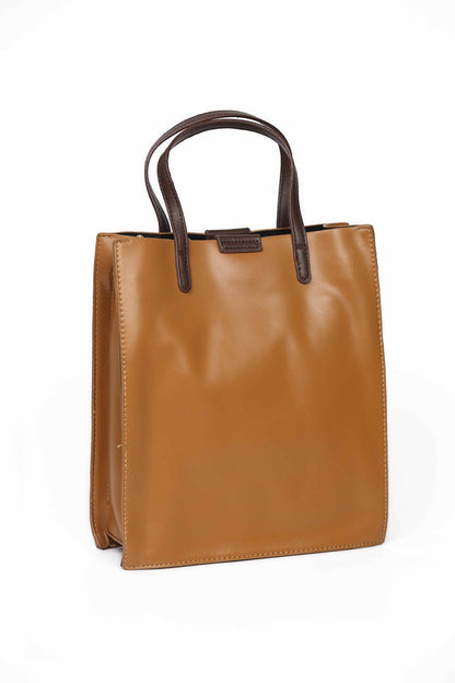 Nishat Linen - Yellowish Brown Hand Bag-430162102