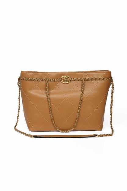 Nishat Linen - Tan Hand Bag-430212126