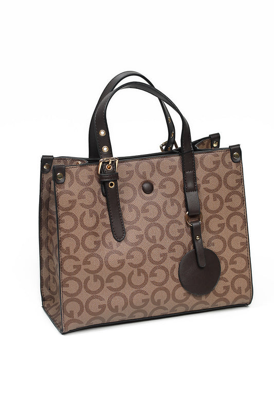 Nishat Linen - Coffee Shoulder Bag-430282117-W22