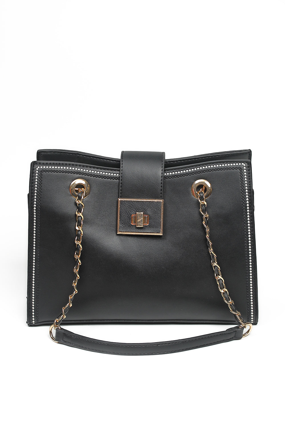 Nishat Linen - Black Shoulder Bag-430322103-W22