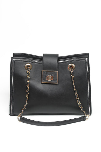 Nishat Linen - Black Shoulder Bag-430322103-W22