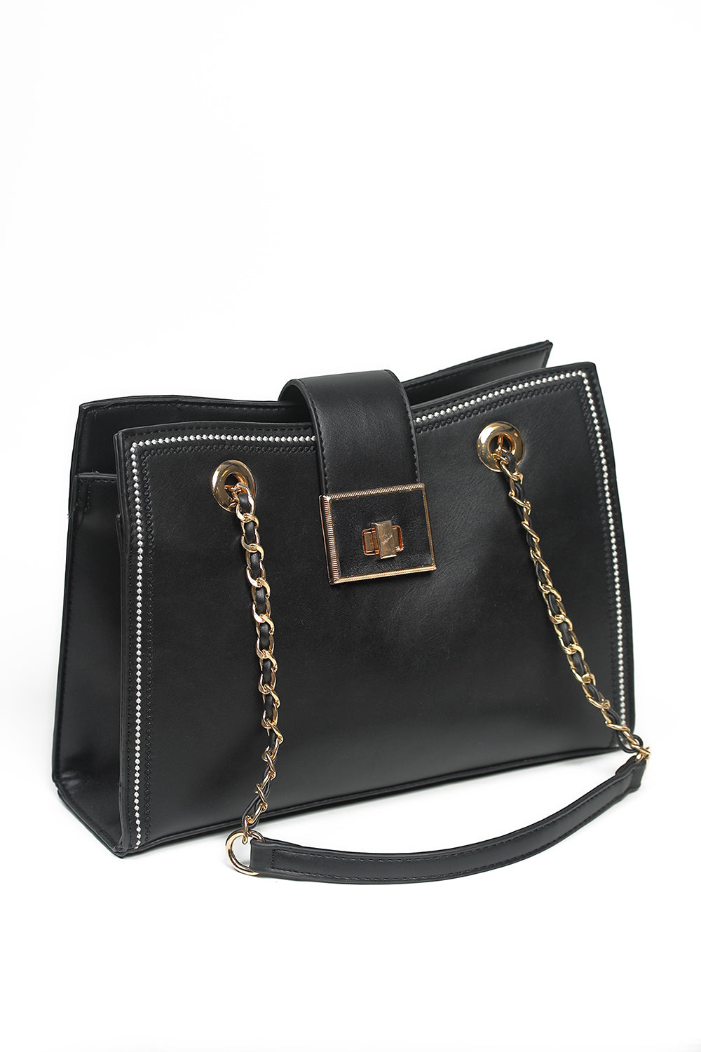 Nishat Linen - Black Shoulder Bag-430322103-W22