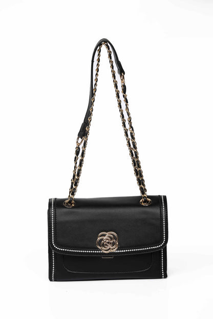 Nishat Linen - Black Shoulder Bag-430332103