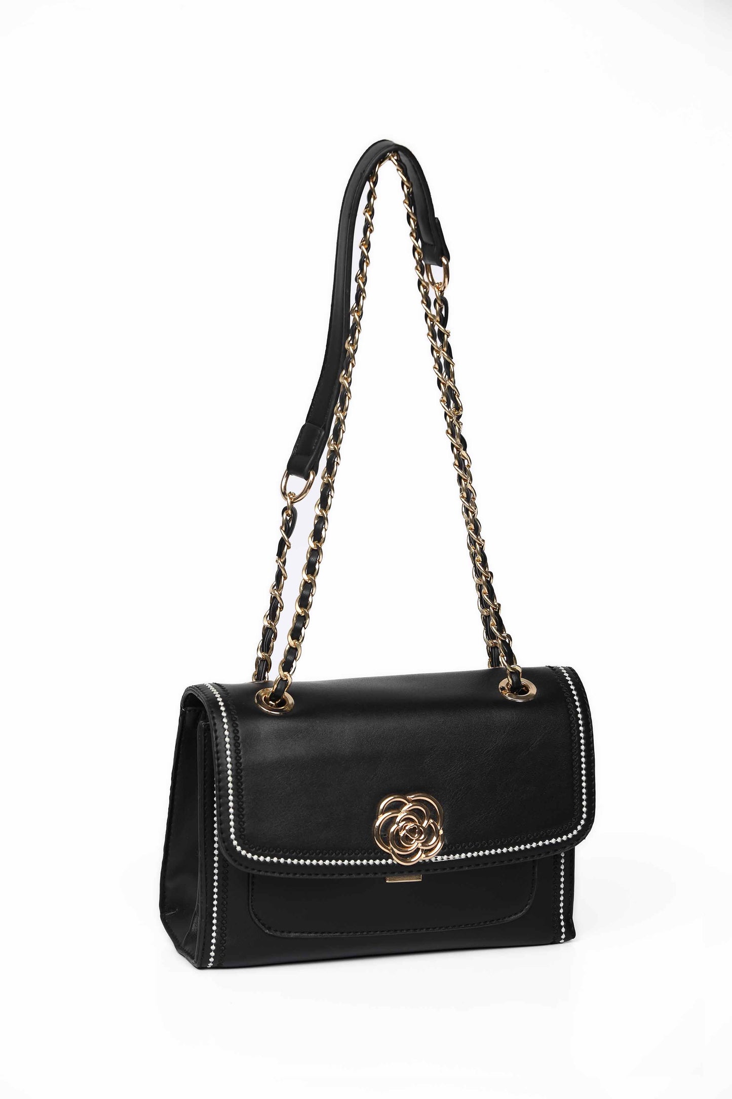 Nishat Linen - Black Shoulder Bag-430332103