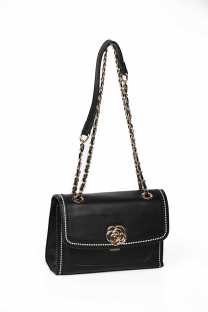 Nishat Linen - Black Shoulder Bag-430332103