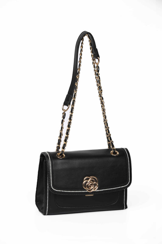 Nishat Linen - Black Shoulder Bag-430332103