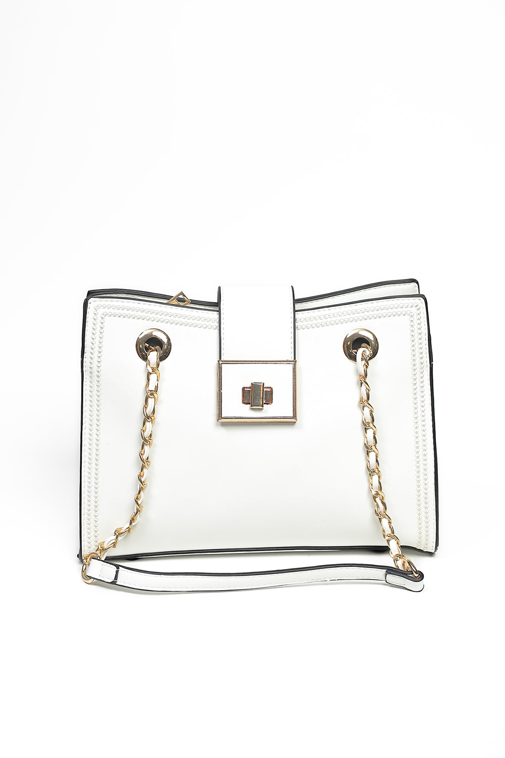 Nishat Linen - White Shoulder Bag-430342112-W22