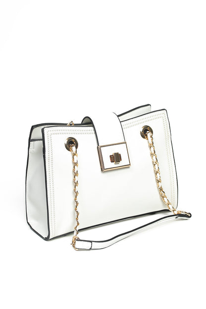 Nishat Linen - White Shoulder Bag-430342112-W22