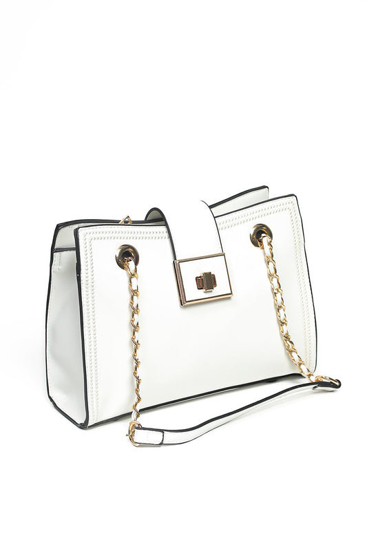 Nishat Linen - White Shoulder Bag-430342112-W22