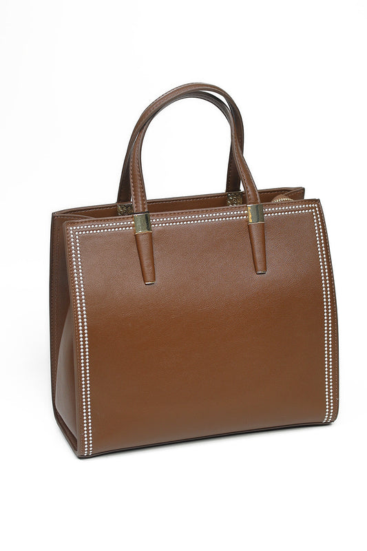 Nishat Linen - Brown Hand Bag-430382113-W22
