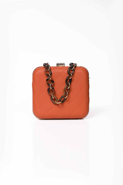 Nishat Linen - Orange Clutch-430562106