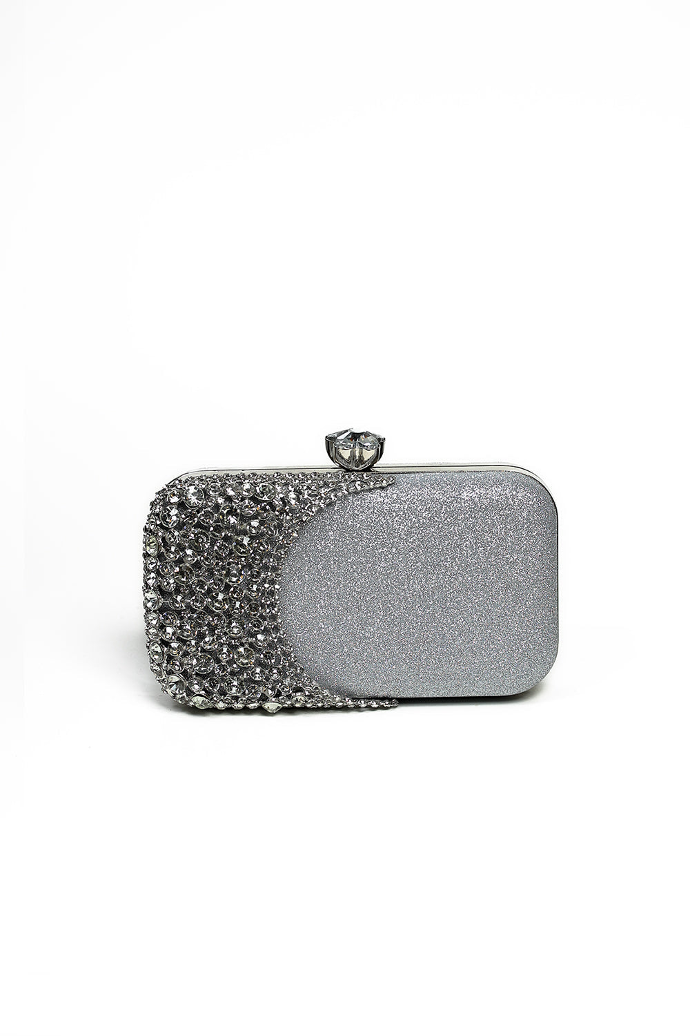 Nishat Linen - Silver Clutch-430632120-W22
